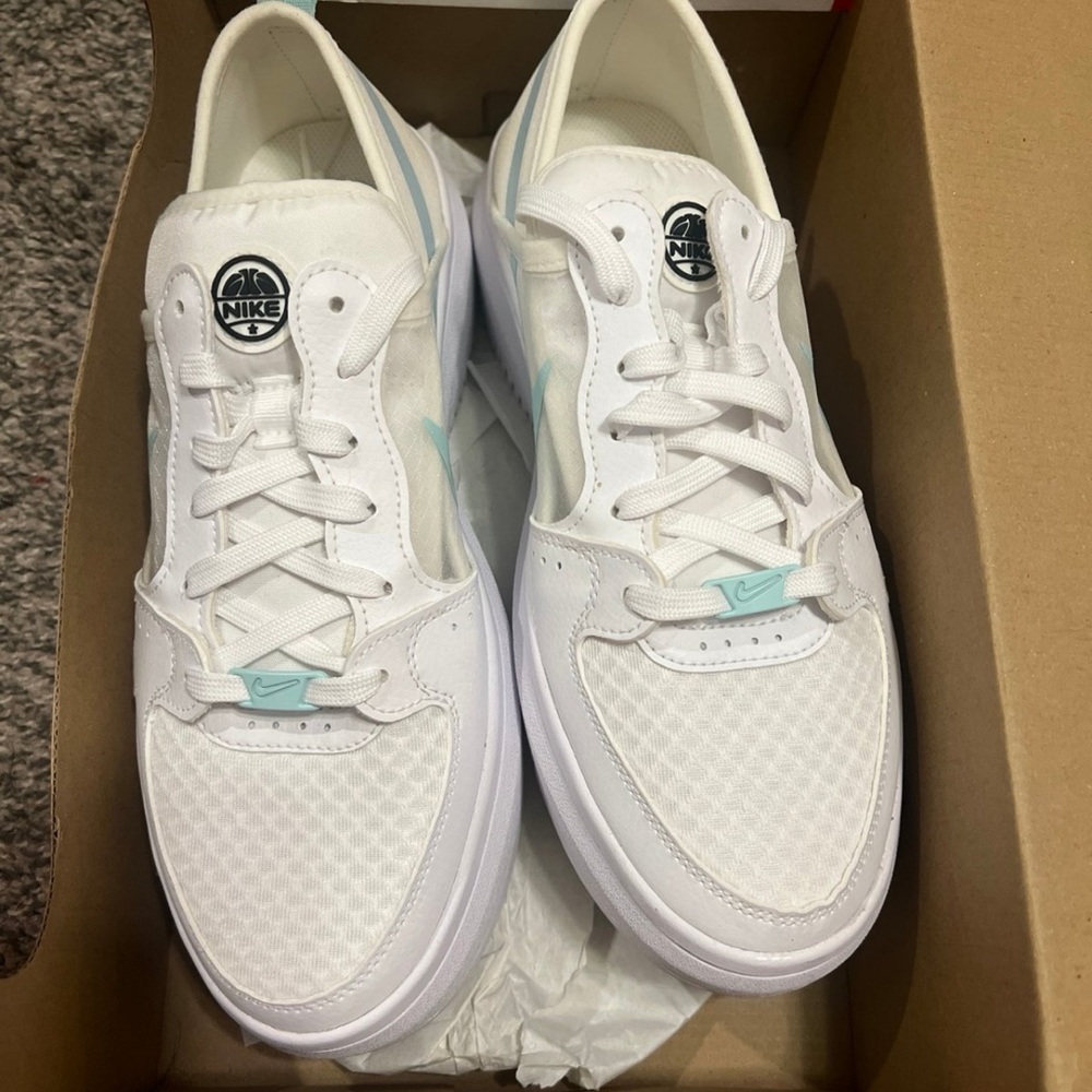 Nike Court Vision Alta TXT Size 9 white/Light Dew - Picture 6 of 9